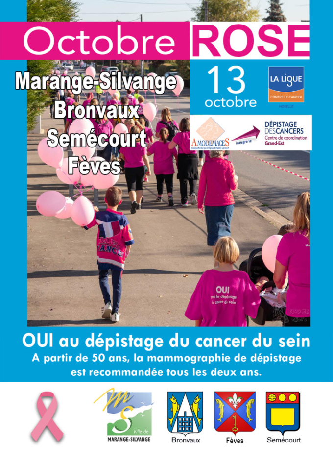 Marche du dimanche 13 octobre 2019 “Octobre Rose”